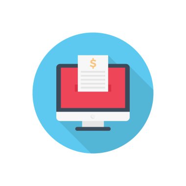 fatura çemberi düz gölge simgesi