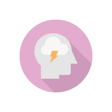 Acı çemberi düz gölge simgesi