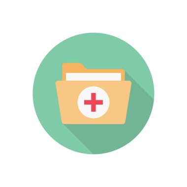 Dizin çemberi gölge düz simgesi