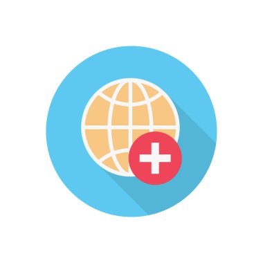 dünya dairesi düz simgesi