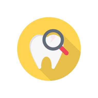 Diş çemberi gölge düz simgesi