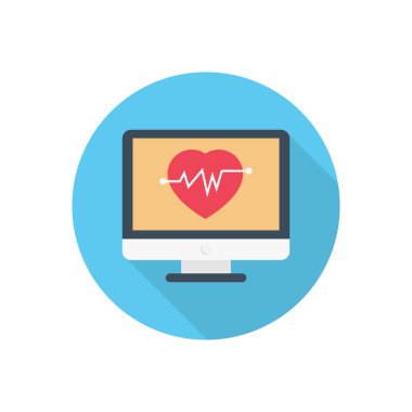 sağlık çemberi gölge düz simgesi