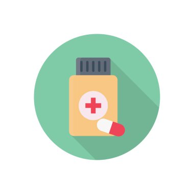 uyuşturucu çemberi düz gölge simgesi