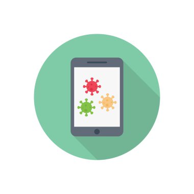 bakteri çemberi gölge düz simgesi