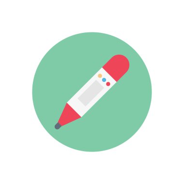 termometre vektör dairesi düz simgesi