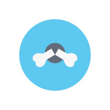 Kırık vektör dairesi düz simgesi