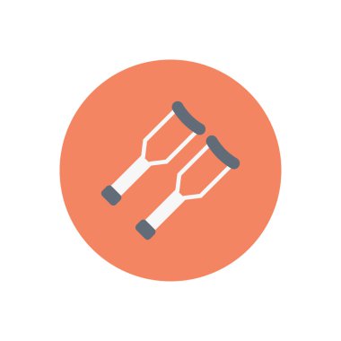 engelli vektör dairesi düz simgesi