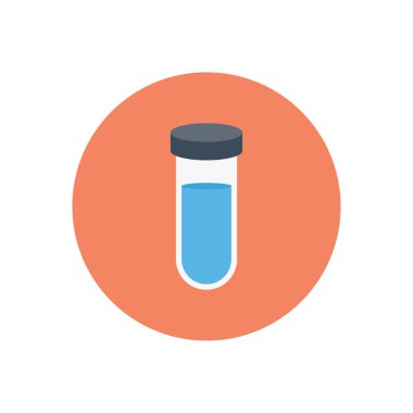 lab vektör dairesi düz simgesi