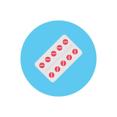 tıp vektörü dairesi düz simgesi