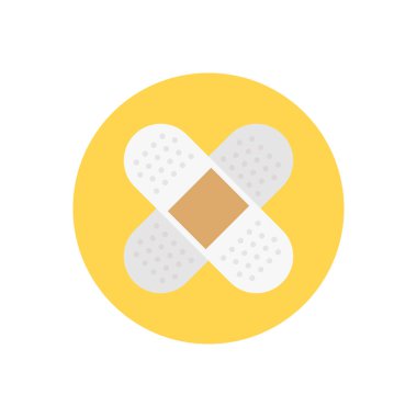 bandaj vektör dairesi düz simgesi