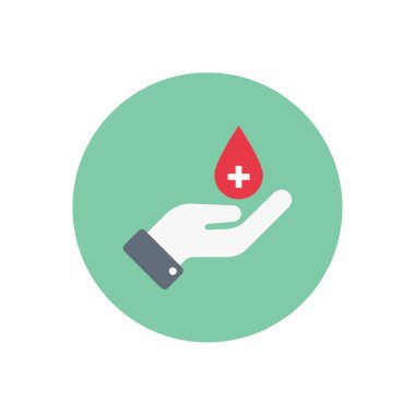 bağış vektör dairesi düz simgesi