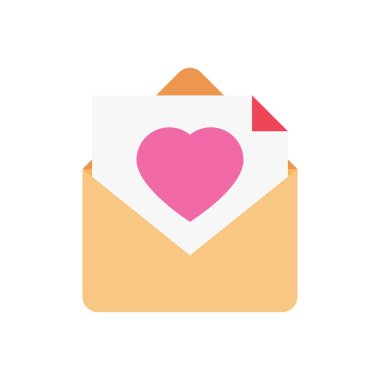 sevgi vektörü düz renk simgesi