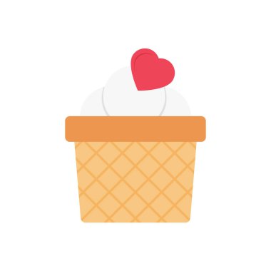 Kek vektörü düz renk simgesi