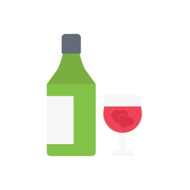 alkol vektörü düz renk simgesi