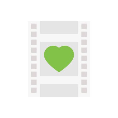 sevgi vektörü düz renk simgesi