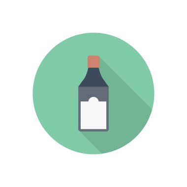 alkol çemberi gölge düz simgesi