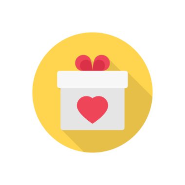 Şimdiki daire gölge düz simgesi