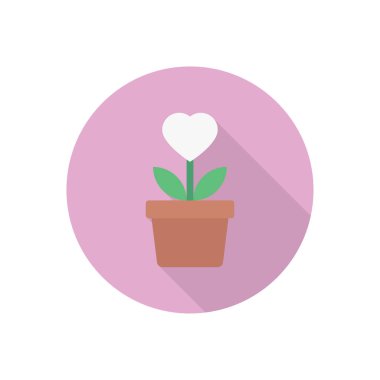 aşk çemberi düz simgesi