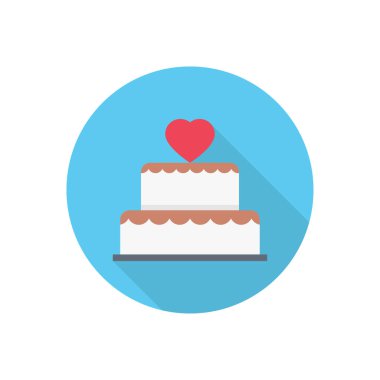 aşk çemberi düz simgesi