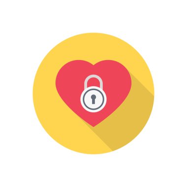 Çember gölge düz simgesini kilitle