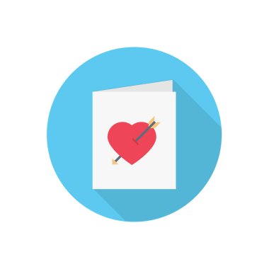 kart halka gölge düz simgesi