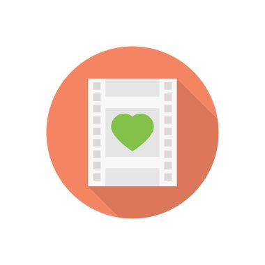 aşk çemberi düz simgesi