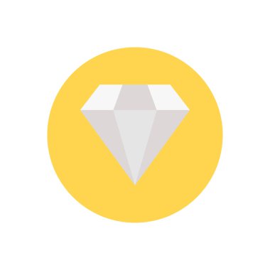 mücevher vektör dairesi düz simgesi