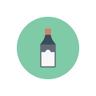 alkol vektör dairesi düz simgesi