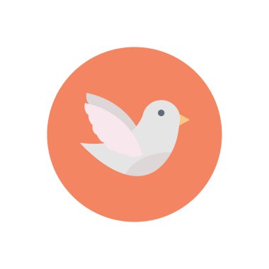 aşk vektör dairesi düz simgesi