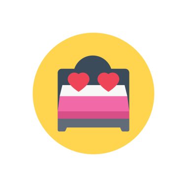 yatak vektörü dairesi düz simgesi