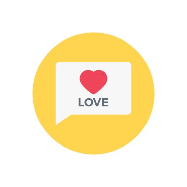 sohbet vektör dairesi düz simgesi