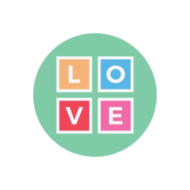 düğün vektör dairesi düz simgesi