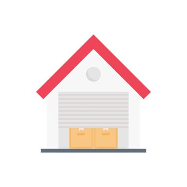 lojistik vektör düz renk simgesi