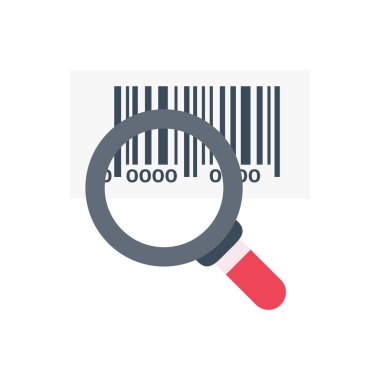 barkod vektörü düz renk simgesi