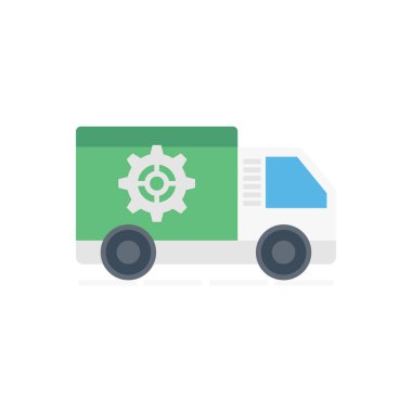 lojistik vektör düz renk simgesi