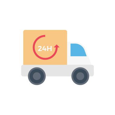 lojistik vektör düz renk simgesi