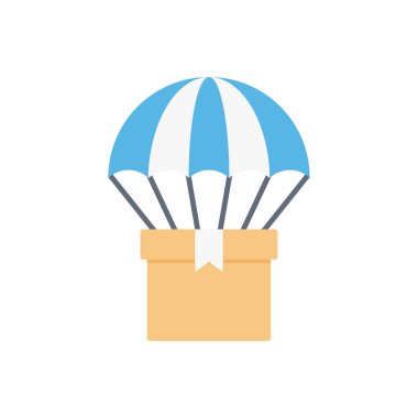 dağıtım vektörü düz renk simgesi