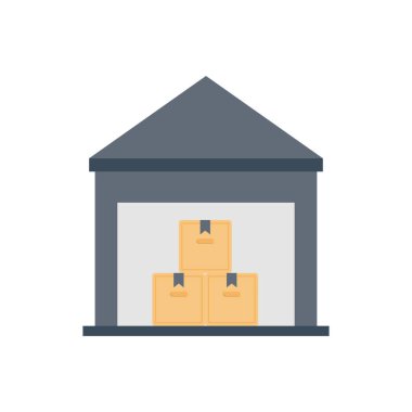 dağıtım vektörü düz renk simgesi