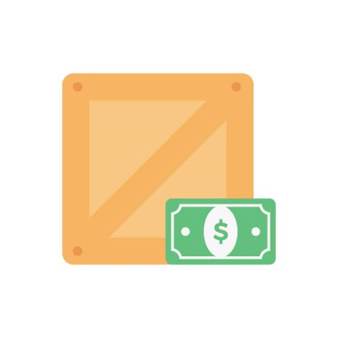 ödeme vektörü düz renk simgesi