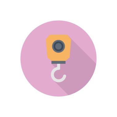 Vinç dairesi düz gölge simgesi