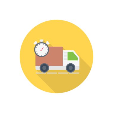 sürenin sonu daire gölge düz simgesi