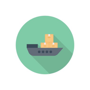 lojistik dairesi gölge düz simgesi