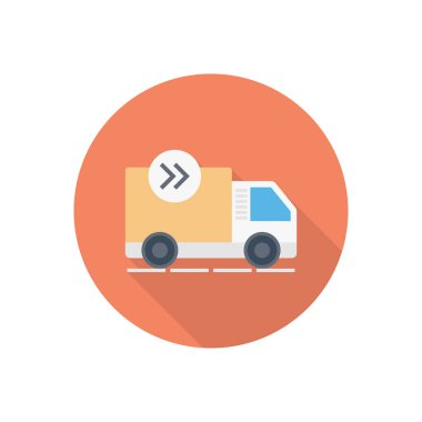 lojistik dairesi gölge düz simgesi