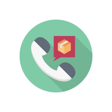 telefon çemberi gölge düz simgesi