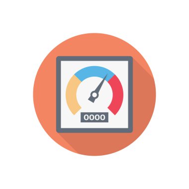 metre daire gölgesi düz simgesi