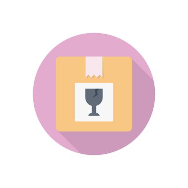 paket halka gölge düz simgesi