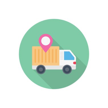 dağıtım çemberi düz simgesi