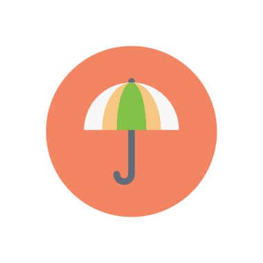 Koruma vektörü dairesi düz simgesi