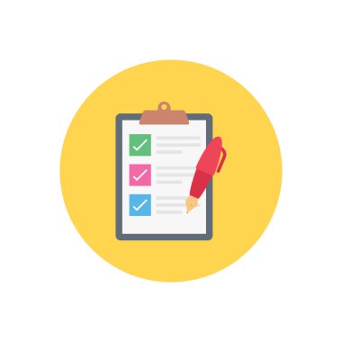 kayıt vektör dairesi düz simgesi