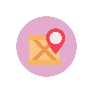 parsel vektör dairesi düz simgesi